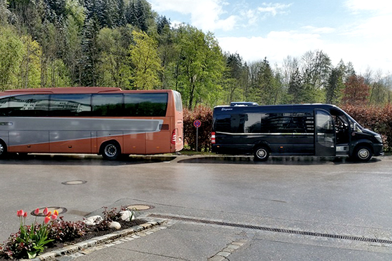 Bus, Mercedes-Benz, 16 Sitzer, Sprinter, kofferraum